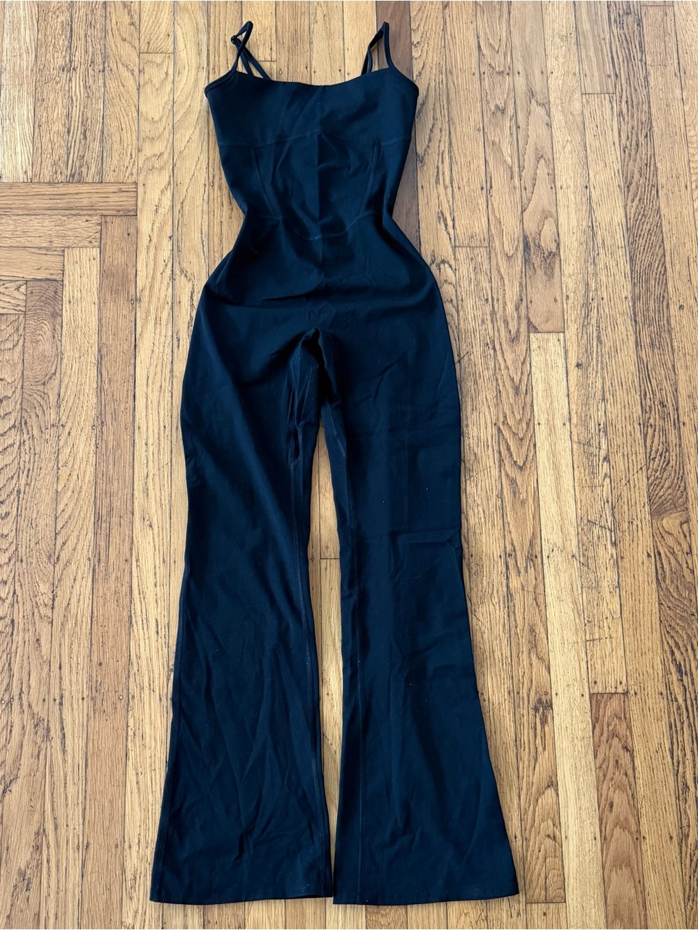 Garage SoftActive black flare jumpsuit